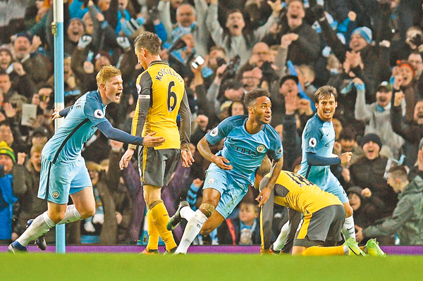 曼城德布劳内助攻斯特林得分（德布劳内献助攻 斯特林为曼城建功）